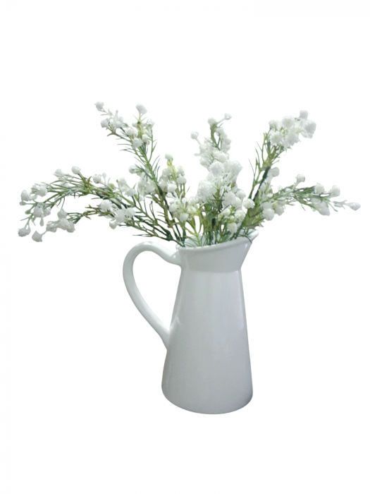 Buchet flori artificiale albe mici 30 cm [13]