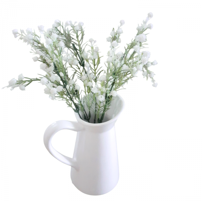 Buchet flori artificiale albe mici 30 cm [8]