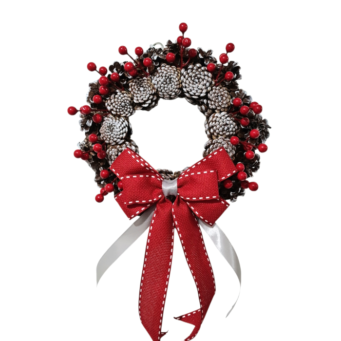 Coronita pentru Craciun din conuri de brad 27cm [2]