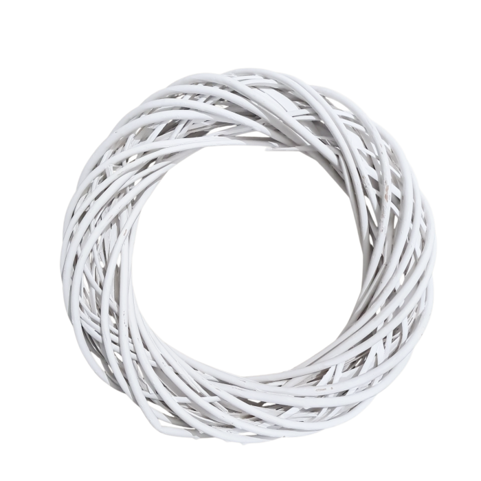 Coronita din ratan 25 cm, alb [1]