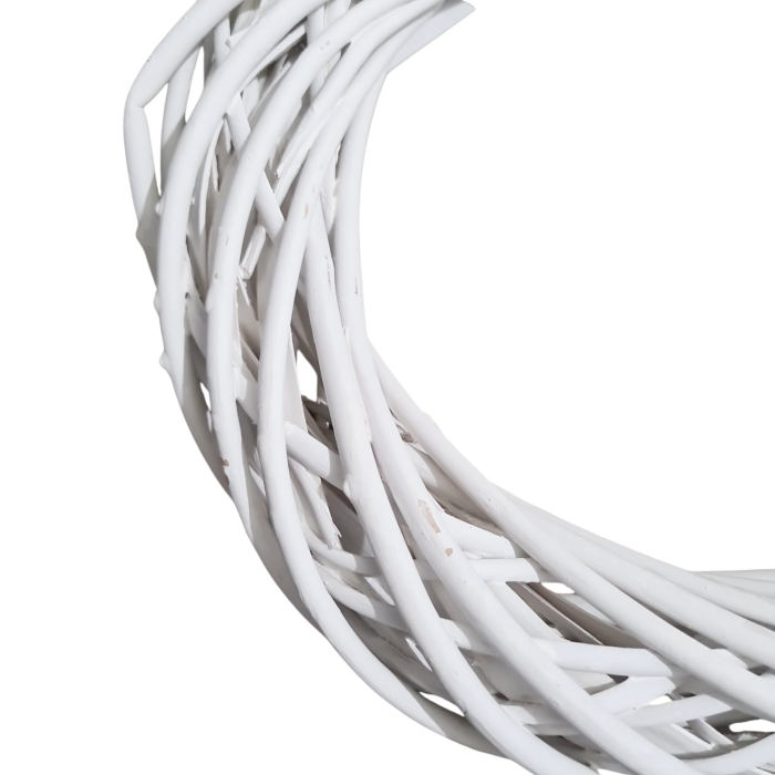Coronita din ratan 25 cm, alb [3]