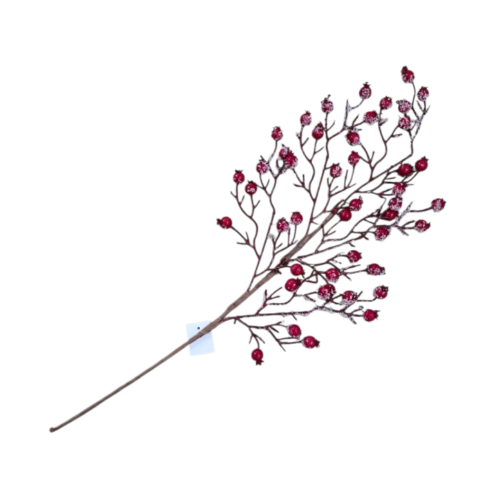 Crenguta decorativa cu merisoare rosii, 65 cm [1]