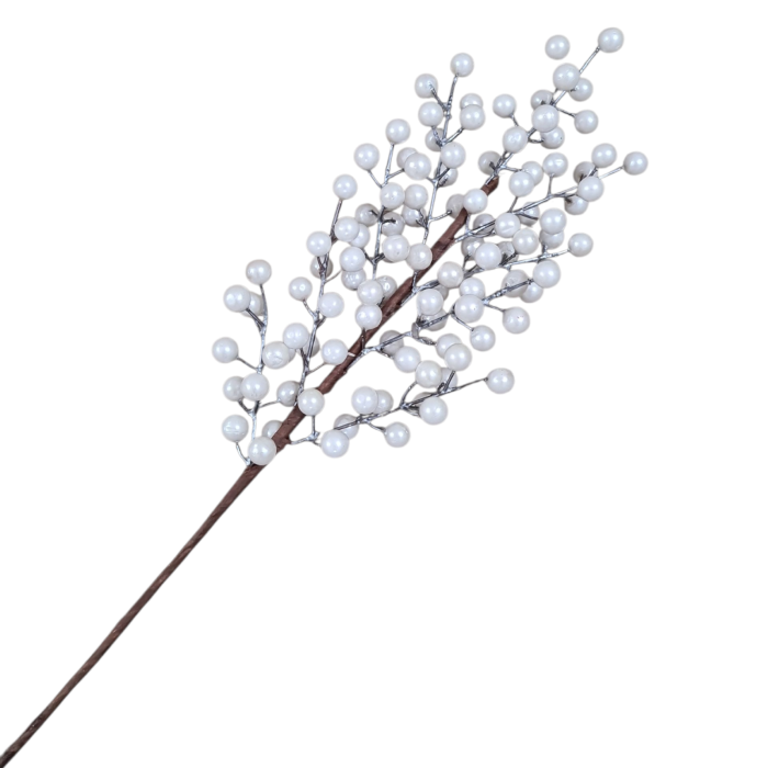 Crenguta decorativa cu ilex alb sidefat, 70 cm [1]