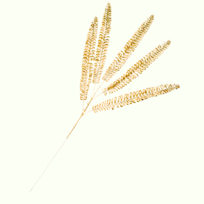 Crenguta decorativa cu frunze aurii, 95 cm [6]