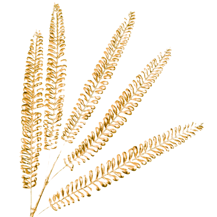 Crenguta decorativa cu frunze aurii, 95 cm [1]