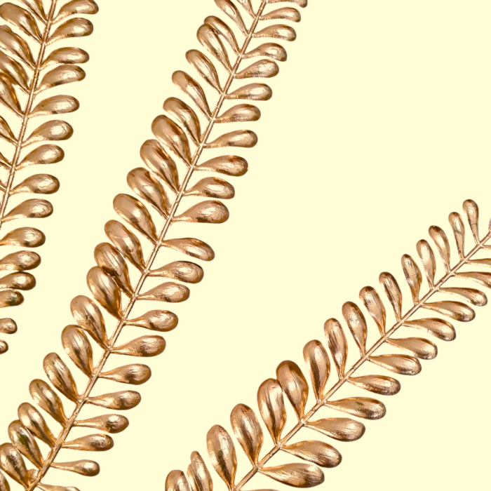 Crenguta decorativa cu frunze aurii, 95 cm [2]