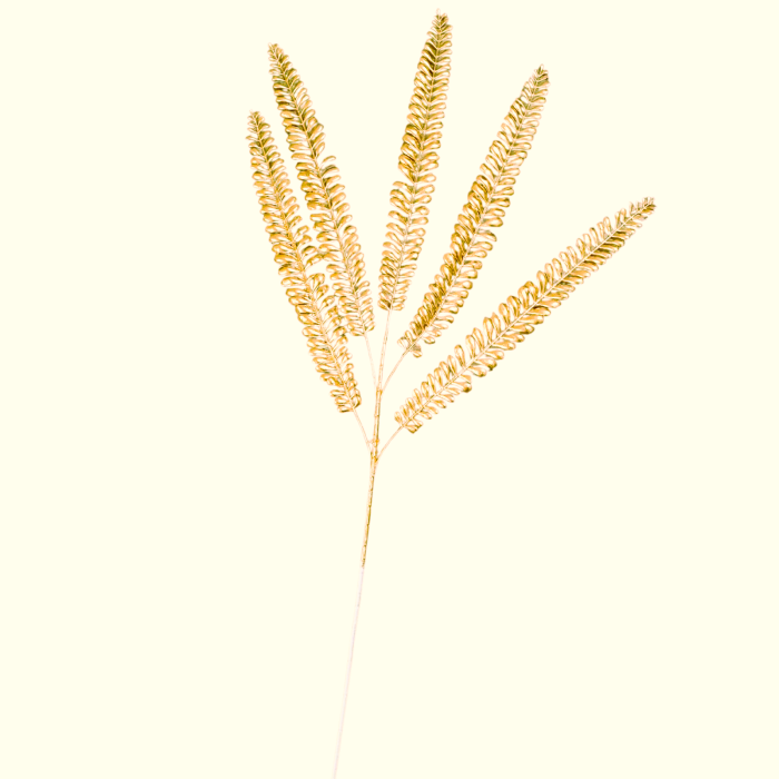 Crenguta decorativa cu frunze aurii, 95 cm [4]