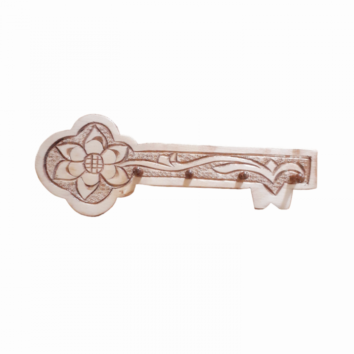 Cuier pentru chei din lemn sculptat_34x12 cm [6]