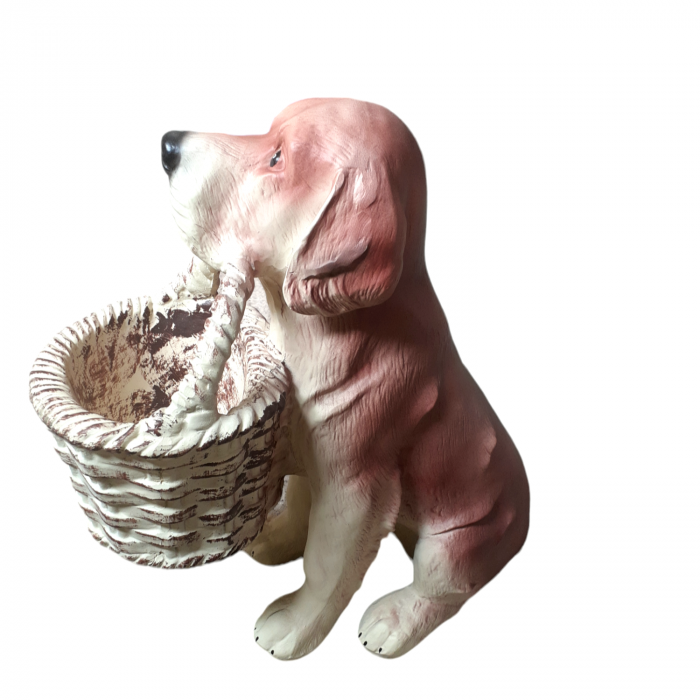 Decor de gradina cu ghiveci pentru flori, Dog, 42x21x42 cm [3]