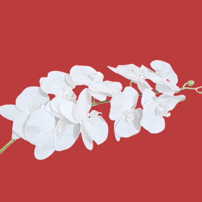 Fir orhidee decorativa alba, 95 cm [7]