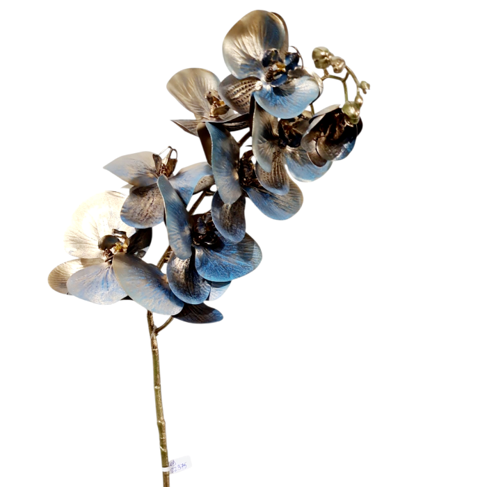 Fir orhidee decorativa albastru-auriu, 95 cm [3]