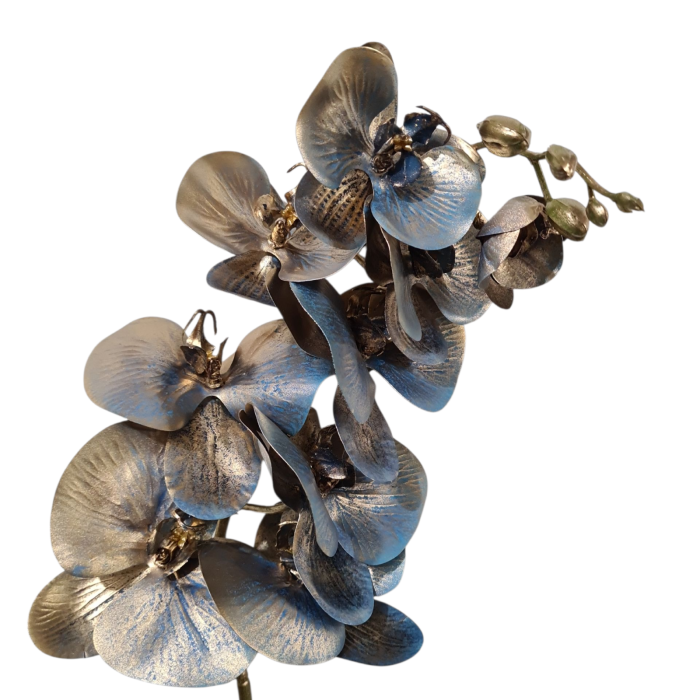 Fir orhidee decorativa albastru-auriu, 95 cm [2]