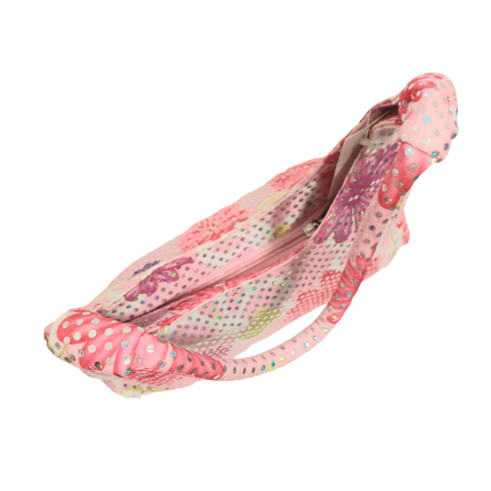 Geanta de vara cu flori roz multicolor [5]
