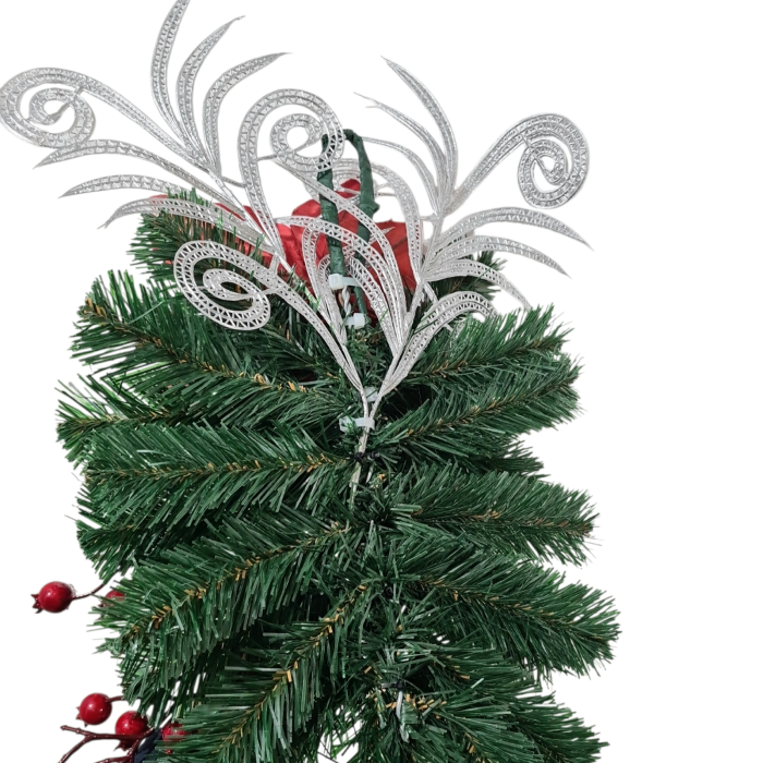 Ghirlanda decorativa pentru Craciun, rosu, 55x30 cm [11]