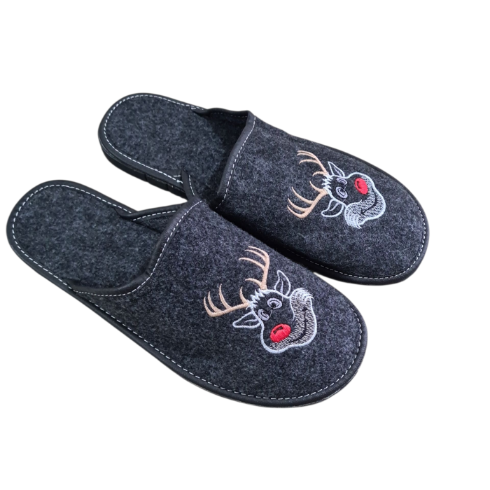 Papuci de casa pentru barbati, model cu reni [3]