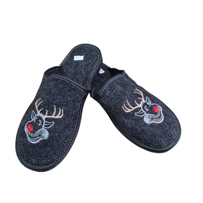 Papuci de casa pentru barbati, model cu reni [1]