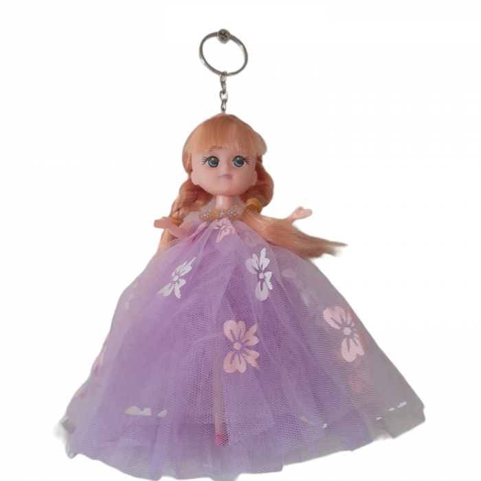 Papusa breloc 15 cm, set 3 buc, galben, roz și mov [4]