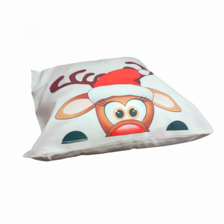 Perna decorativa alba cu imprimeu,  40x40 cm [5]