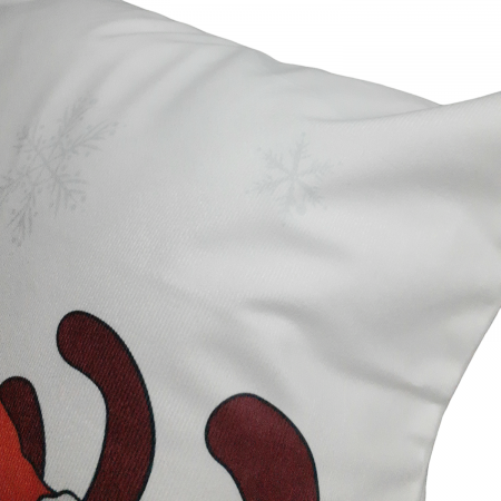 Perna decorativa alba cu imprimeu,  40x40 cm [4]