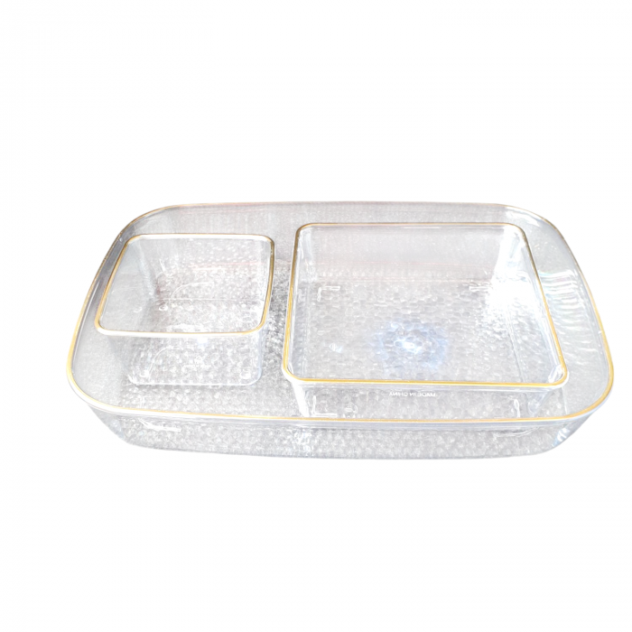 Set 3 recipiente servire, transparent [5]