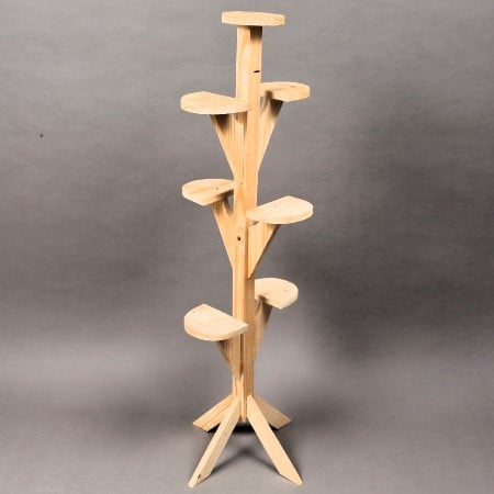 Suport din lemn pentru 7 ghivece cu flori [11]