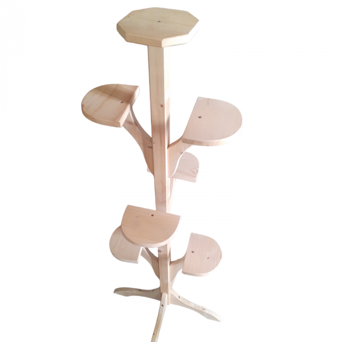 Suport din lemn pentru 7 ghivece cu flori [6]