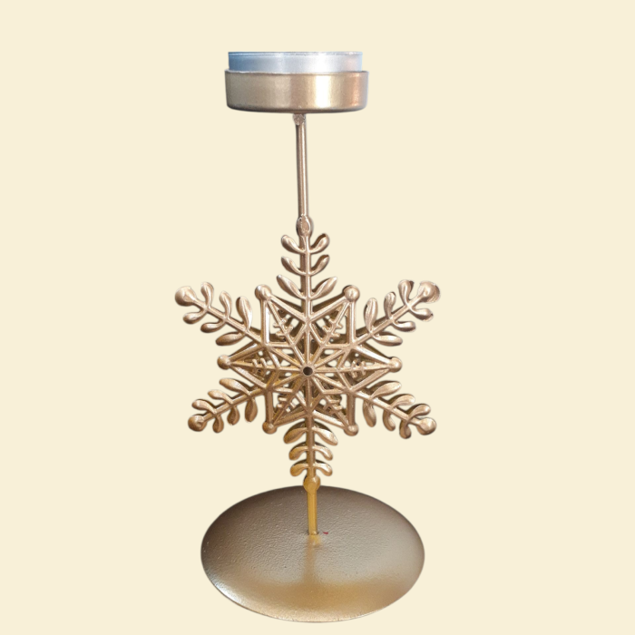 Suport metalic pentru lumanare pastila, auriu [4]