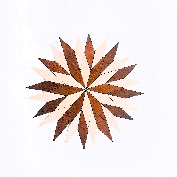 Suport pentru vase fierbinti, lemn, model stea 2 [3]