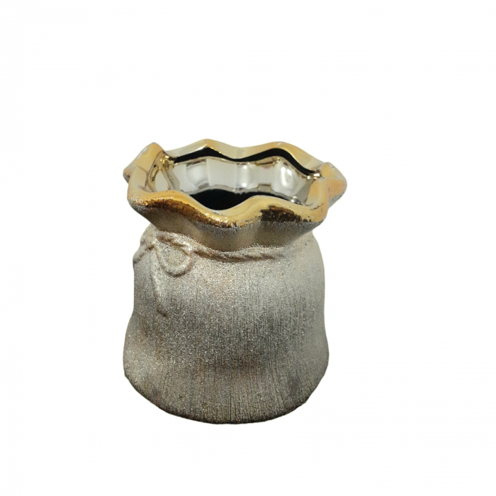 Vaza saculet auriu, 9x9 cm [3]