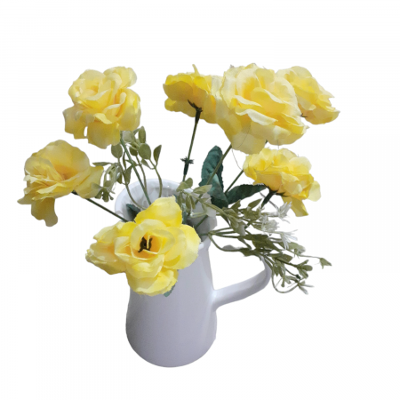 Elemente decorative pentru gradina - Buchet trandafiri alb 30 cm_2