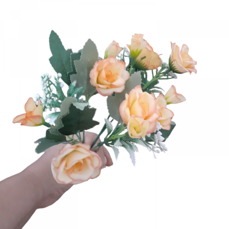 Home & Deco - Buchet trandafiri alb 30 cm_2