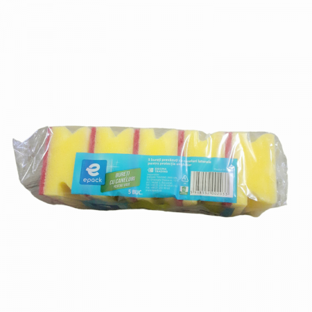 Bureți de vase cu caneluri, set 5 buc, Epack [1]