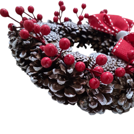 Coronita pentru Craciun din conuri de brad 27cm [2]