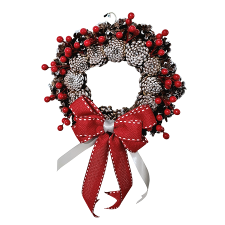 DE SEZON - Coronita pentru Craciun din conuri de brad 27cm