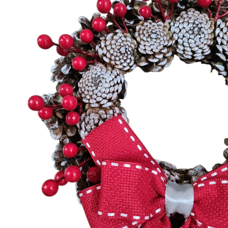 Coronita pentru Craciun din conuri de brad 27cm [3]