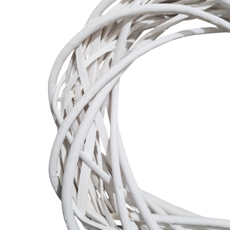 Coronita din ratan 25 cm, alb [1]