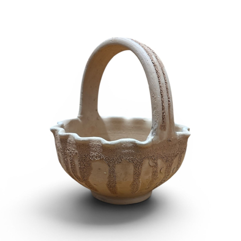 Primavara si Paste - Cosulet din ceramica pentru flori, 12x15x7 cm