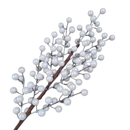Crenguta decorativa cu ilex alb sidefat, 70 cm [2]
