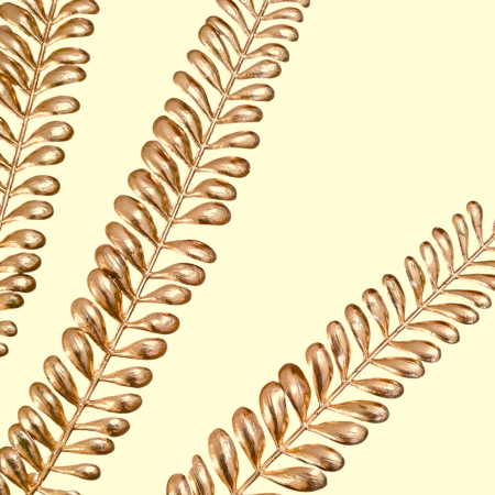 Crenguta decorativa cu frunze aurii, 95 cm [1]