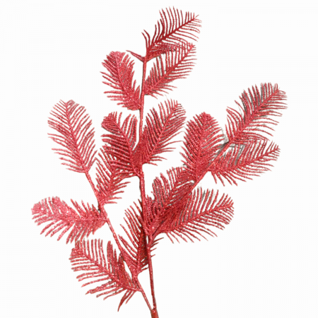 Crenguta artificiala pana, rosu cu glitter 85 cm [1]