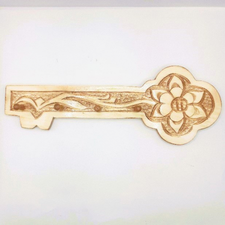 Cuier pentru chei din lemn sculptat_34x12 cm [9]