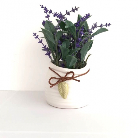 Elemente decorative pentru gradina - Planta artificiala cu flori in ghiveci