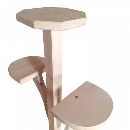 Suport din lemn pentru 7 ghivece cu flori [3]