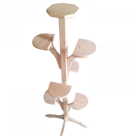 Suport din lemn pentru 7 ghivece cu flori [5]