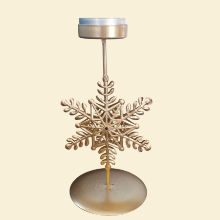 Suport metalic pentru lumanare pastila, auriu [3]