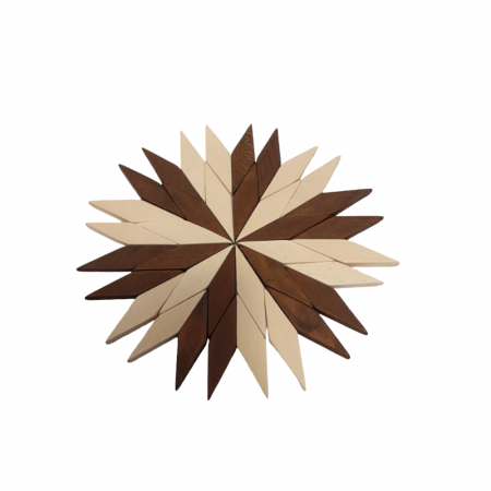 Suport pentru vase fierbinti, lemn, model stea 2 [1]