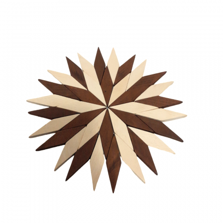 Suport pentru vase fierbinti, lemn, model stea 2 [0]