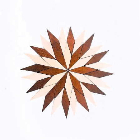 Suport pentru vase fierbinti, lemn, model stea 2 [2]