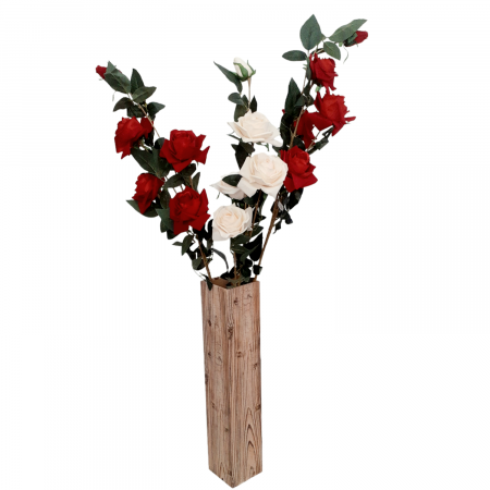 Fir trandafir artificial rosu, 110 cm [4]