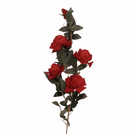 Home & Deco - Fir trandafir artificial rosu, 110 cm
